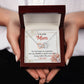 TO MY LOVING MOM, INTERLOCKING HEART NECKLACE FOR MOM, NECKLACE WITH MESSAGE CARD, BIRTHDAY, MOTHER'S DAY GIFT FOR HER