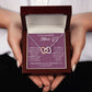 TO MY BEAUTIFUL NIECE, INTERLOCKING HEART NECKLACE FOR YOUR NIECE ON HER GRADUATION, CONGRATULATION GIFT FOR HER