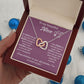 TO MY BEAUTIFUL NIECE, INTERLOCKING HEART NECKLACE FOR YOUR NIECE ON HER GRADUATION, CONGRATULATION GIFT FOR HER