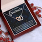 TO MY BEAUTIFUL SOULMATE, INTERLOCKING HEART NECKLACE, FOR COUPLES, BIRTHDAY GIFT FOR HER, NECKLACE WITH MESSAGE CARD