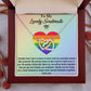 Interlocking Heart Necklace For Soulmate, For Your LGBTQ Partner, With Message Card, Pride Necklace,