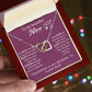 TO MY BEAUTIFUL NIECE, INTERLOCKING HEART NECKLACE FOR YOUR NIECE ON HER GRADUATION, CONGRATULATION GIFT FOR HER
