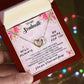 I WILL ALWAYS BE THERE FOR YOU, INTERLOCKING HEART NECKLACE, FOR COUPLES, BIRTHDAY GIFT FOR HER, NECKLACE WITH MESSAGE CARD