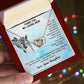The Most Loving Gift for Mom - Interlocking Hearts Necklace with Message Card, gift for mom, birthday gift, from daughter