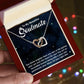 TO MY BEAUTIFUL SOULMATE, INTERLOCKING HEART NECKLACE, FOR COUPLES, BIRTHDAY GIFT FOR HER, NECKLACE WITH MESSAGE CARD
