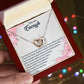 YOU ARE ENOUGH, INTERLOCKING HEART NECKLACE FOR HER, UNIQUE GIFT WITH MESSAGE CARD, GIFT FOR ALL OCCASION