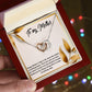 MOTHER'S DAY GIFT, Interlocking Hearts Necklace WITH MESSAGE, BIRTHDAY GIFT FOR MOM, FROM SON/DAUGHTER