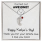 ENGRAVED BABY FEET WITH NAME AND BIRTHSTONE, NECKLACE GIFT FOR MOM WITH KIDS NAME, WITH MESSAGE CARD, MOTHER'S DAY GIFT FOR MOM FROM SON/DAUGHTER