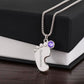 ENGRAVED BABY FEET WITH NAME AND BIRTHSTONE, NECKLACE GIFT FOR MOM WITH KIDS NAME, WITH MESSAGE CARD, BIRTHDAY/ MOTHER'S DAY GIFT FOR MOM FROM SON/DAUGHTER