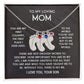 ENGRAVED BABY FEET WITH NAME AND BIRTHSTONE, NECKLACE GIFT FOR MOM WITH KIDS NAME, WITH MESSAGE CARD, BIRTHDAY/ MOTHER'S DAY GIFT FOR MOM FROM SON