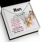 ENGRAVED BABY FEET WITH NAME AND BIRTHSTONE, NECKLACE GIFT FOR MOM WITH KIDS NAME, WITH MESSAGE CARD, MOTHER'S DAY GIFT FOR MOM FROM SON