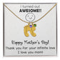 ENGRAVED BABY FEET WITH NAME AND BIRTHSTONE, NECKLACE GIFT FOR MOM WITH KIDS NAME, WITH MESSAGE CARD, MOTHER'S DAY GIFT FOR MOM FROM SON/DAUGHTER