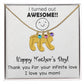 ENGRAVED BABY FEET WITH NAME AND BIRTHSTONE, NECKLACE GIFT FOR MOM WITH KIDS NAME, WITH MESSAGE CARD, MOTHER'S DAY GIFT FOR MOM FROM SON/DAUGHTER
