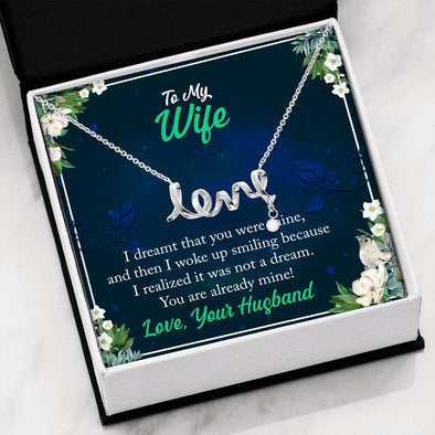 Valentine's Day Gift For Wife, You Are Already You Are Mine, Couple Gifts, Necklace For Wife From Husband, Gold/Silver Pendant With Message Card, Present For Birthday, Anniversary, Christmas