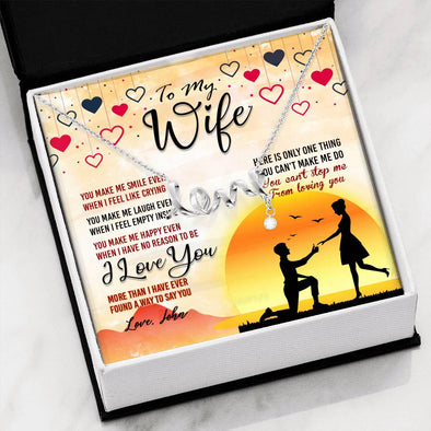 You Make Me Happy Even When I Have No Reason To Be, Couple Collection, Birthday, Customized Pendant, Jewelry For Her, Scripted Love Necklace For Girlfriend