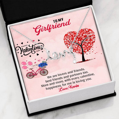 To My Girlfriend, Wife, Soulmate, Happiness For Me Is Loving You, Pendant, Scripted Love Necklace, Valentine’s Gift, Anniversary, Accessories, Jewelry For Her