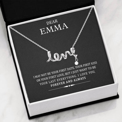 Dear Wife, I Just Want To Be Your Last Everything, Customized Scripted Love Necklace, Anniversary, Couple Accessories, Necklace With Message Card On Demand