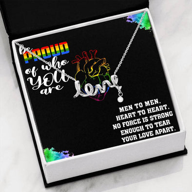 Love is Love Jewelry, Proud Of Who You Are, Necklace For LGBT Couples, Scripted Love Necklace, Pride Necklace, Love Equality Jewelry, Pride Month Gift, Congratulations Gift