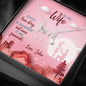To My Wife Scripted Love Necklace, Customized Necklace For Love Of Your Life, Personalized Couple Gifts, jewelry For Her, Gold/Silver Necklace With Message Card