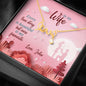 To My Wife Scripted Love Necklace, Customized Necklace For Love Of Your Life, Personalized Couple Gifts, jewelry For Her, Gold/Silver Necklace With Message Card