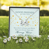To My Good Friends, Infinity Hearts Necklace With You Know They Are Always There Message Card, Birthday, Gift For Her, Necklace for Her, Jewelry For Her, Customized Message Card