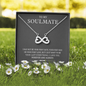 My Soulmate, Infinity Hearts Necklace With Message Card, Pendant For Her, Birthday, Gift For Her, Jewelry For Her, Anniversary Gift, Flawless Necklace With Message Card