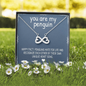 You Are My Penguin, Infinity Hearts Necklace With Message Card, Jewelry For Her, Pendant For Her, Gift For Wife From Husband, Birthday, Anniversary Gift For Wife