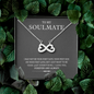 My Soulmate, Infinity Hearts Necklace With Message Card, Pendant For Her, Birthday, Gift For Her, Jewelry For Her, Anniversary Gift, Flawless Necklace With Message Card