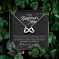 To My Boyfriend's Mom, Infinity Hearts Necklace With Thanks You For Everything Message Card, Mother's Day Gift, Birthday, Anniversary, Pendant For Her, Jewelry For Her
