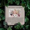 To My Bonus Daughter, Infinity Hearts Necklace, Customized Picture And Name Necklace With Message Card, Gift Pendant For Her, Christmas, Birthday, Anniversary, Gift For Her, Jewelry For Her