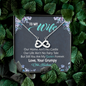 To My Wife, Infinity Hearts Necklace With You Are My Queen Forever Message Card, Jewelry For Her, Anniversary, Birthday, Gift For Her, Pendant For Her