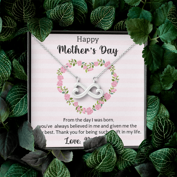 Happy Mother's Day, Infinity Hearts Necklace, Gift For Mom From Daughter, Mother's Day Special Gift, Mom Birthday Gift from Daughter, Jewelry Gift for Mom, Necklace for Mom