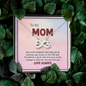 To My Mom, Infinity Hearts Necklace With Your Smile Brightens Like Morning Rays Shines On The Hills Message Card, Mother's Day Gift, Pendant For Her, Birthday Gift, Jewelry For Her