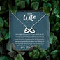 To My Wife, Infinity Hearts Necklace With It Is A Gentle Love Full Of Understanding Message Card, Birthday, Anniversary, Gift For Her, Jewelry For Her, Pendant For Her