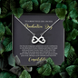 To A Beautiful Girl, Infinity Hearts Necklace With Your Heart Will Always Guide Your Soul Message Card, Convocation Day Gift For Her, Pendant For Her, Jewelry For Her