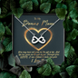 To My Bonus Mom, Infinity Hearts Necklace, Mother’s Day Message Card Gift Pendant For Her, Christmas, Birthday, Anniversary, Gift For Her, Jewelry For Her, Necklace For Her, Mother’s Day Gift