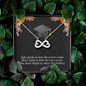 To A Beautiful Girl, Infinity Hearts Necklace With Don't Forget To Enjoy The Journey Message Card, Graduation Ceremony Gift For Her, Jewelry For Her, Pendant For Her
