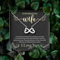 To My Beautiful Wife, Infinity Hearts Necklace With I Would Give You The Ability To See Yourself Through My Eyes Message Card, Birthday, Gift For Her, Jewelry For Her, Pendant For Her
