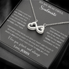 To My Beautiful Soulmate, Infinity Hearts Necklace, Custom Pendant, Christmas, Gift For Couple, Anniversary Gift, Birthday Present, Valentine's Day, Gift For Her, Wife