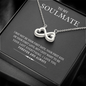 My Soulmate, Infinity Hearts Necklace With Message Card, Pendant For Her, Birthday, Gift For Her, Jewelry For Her, Anniversary Gift, Flawless Necklace With Message Card