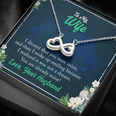 To My Wife You Are Mine Infinity Necklace, Couple Collection, Necklace With Message Card, Gift For Anniversary, Valentine's Day, Birthday, Couple Gifts, Jewelery