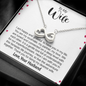 To My Wife, Infinity Hearts Necklace With Thank You For Being My Dearest Wife Message Card, Jewelry For Her, Birthday Gift, Anniversary, Gift For Her, Pendant For Her