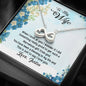 To My Wife, This Is Just To Say That I Love You, Customized Infinity Heart Necklace For Wife, Necklace With Message Card For Wife, Personalized Silver Pendant