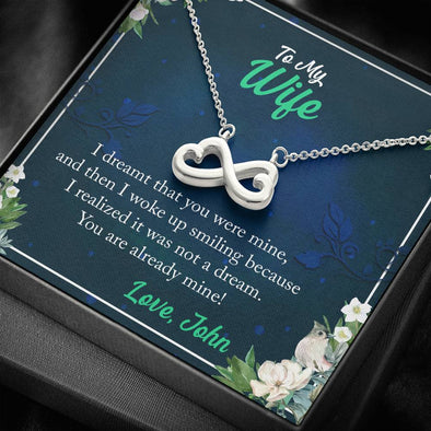 Customized Infinity Love Pendant For Wife, To My Wife You Are Already Mine Infinity Necklace, Necklace With Message Card, Customized Couple Gifts, Jewelry For Her