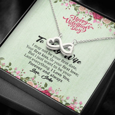 To My Wife, I Love You Forever And Always, Jewelry For Wife, Valentine’s Gift, Necklace With Message Card, Infinity Shape Necklace For Girlfriend, Anniversary