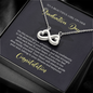 To A Beautiful Girl, Infinity Hearts Necklace With Your Heart Will Always Guide Your Soul Message Card, Convocation Day Gift For Her, Pendant For Her, Jewelry For Her