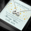 To My Good Friends, Infinity Hearts Necklace With You Know They Are Always There Message Card, Birthday, Gift For Her, Necklace for Her, Jewelry For Her, Customized Message Card