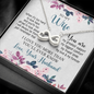 To My Wife, Infinity Hearts Necklace With I Love You More Than You'll Ever Know Message Card, Pendant For Her, Birthday, Anniversary, Gift For Her, Jewelry For Her