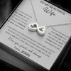To My Beautiful Wife, Infinity Hearts Necklace, Customized Pendant For Her, Birthday Gift, Christmas, Anniversary, Gift For Her, Valentine's Day, Jewelry For Her