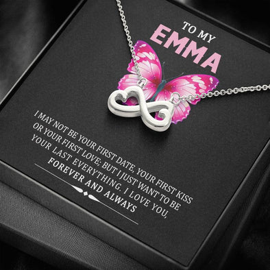 To My Wife, I Love You Forever And Always, Infinity Shape Gold And Silver Necklace, Birthday, Necklace With Message Card, Gift For Soulmate, Personalized Gift